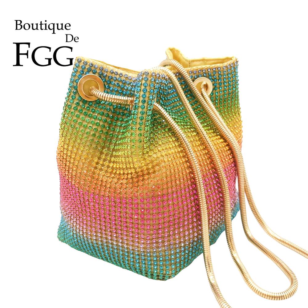 Mini Purse Chain - Boutique De FGG Rainbow Women Mini