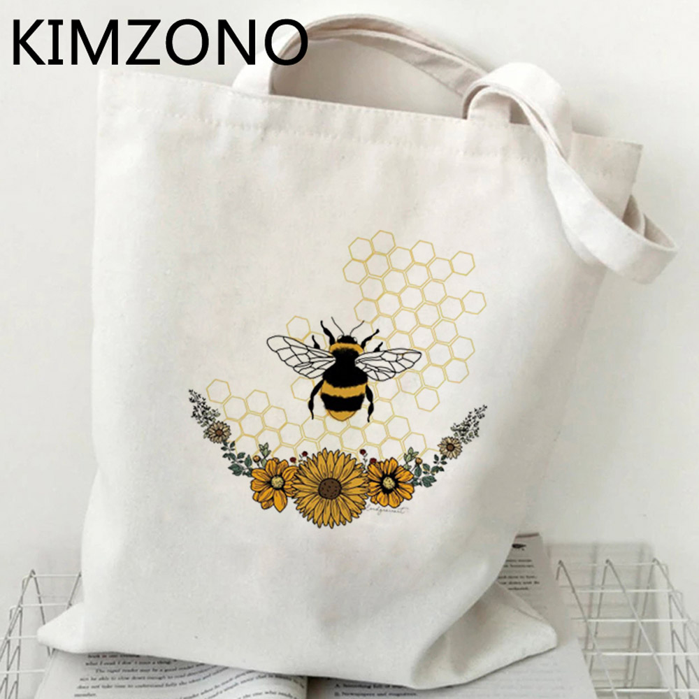 Women Bags Jute - Bee shopping bag eco bolso jute