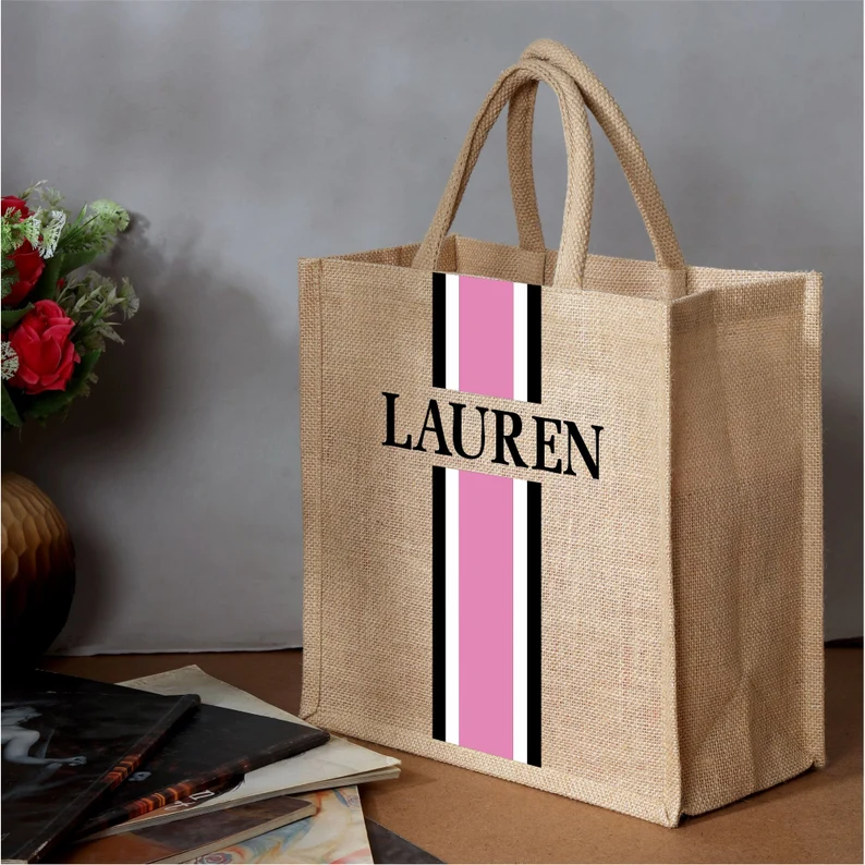 Women Bags Jute - Personalized Tote Bag Jute Burlap Custom