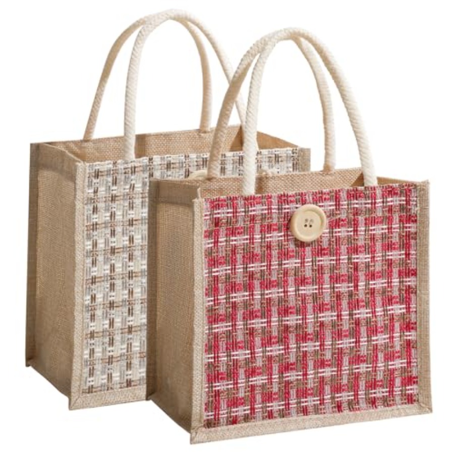 Women Bags Jute - Women Tote Bag, 2Pcs Jute Casual