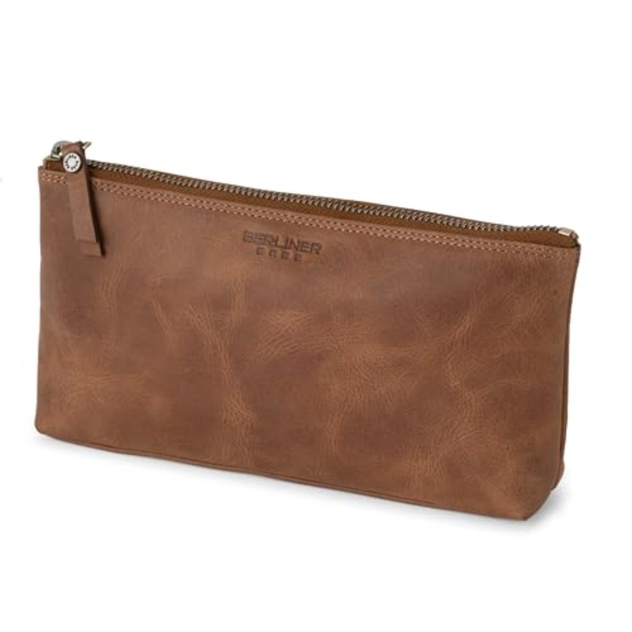 Women'S Bags - Vintage Genuine Leather Makeup Bag Anna,