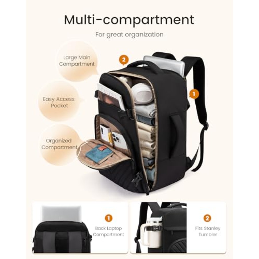 40L Travel Backpack for Women  - Women Bags Waterproof 评论和价格