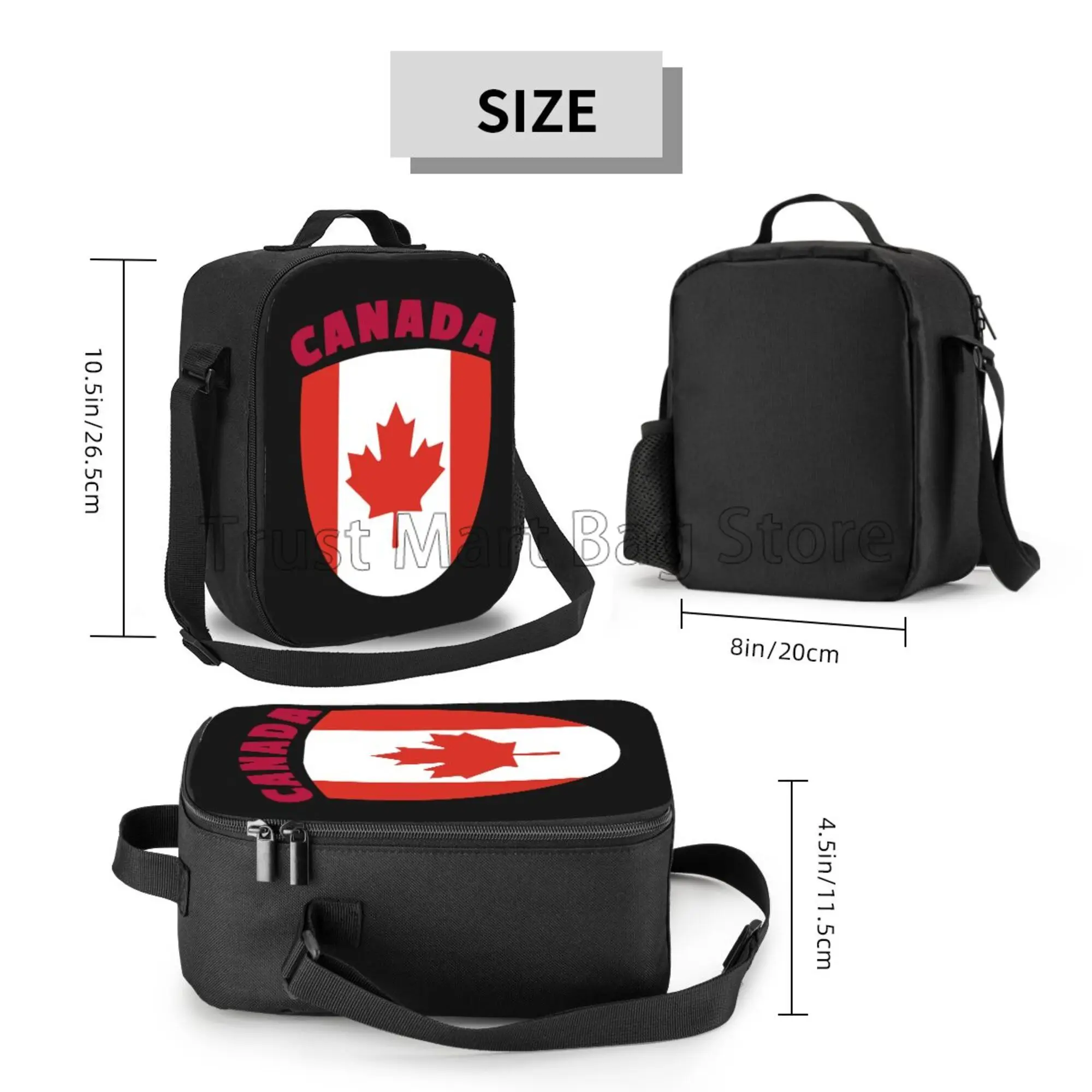 Canada Flag Print Lunch Bags f - Women Bags In Canada 评论和价格