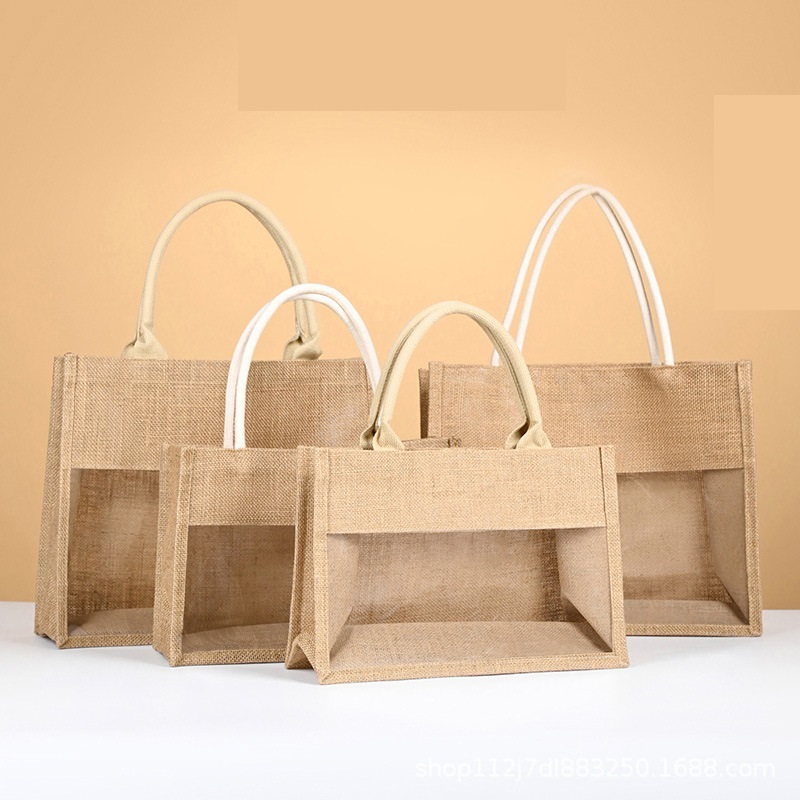 Large Capacity Tote Bag Women' - Women Bags Jute 评论和价格