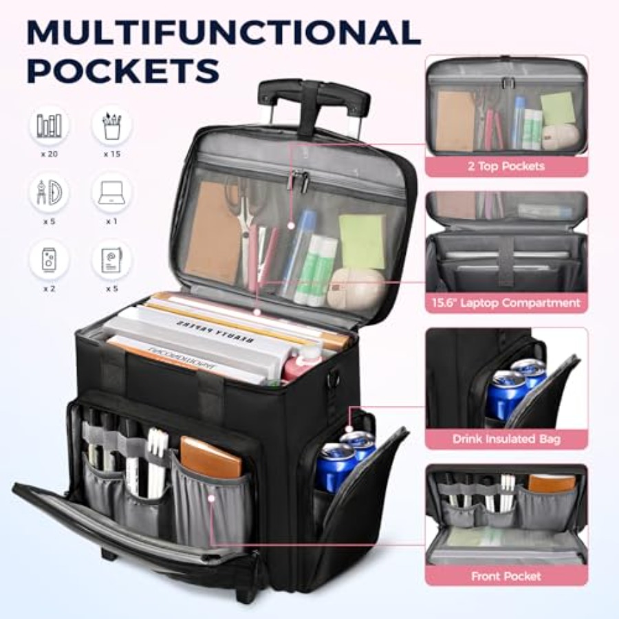 Rolling Teacher Bag, Multifunc - Women'S Bags 评论和价格