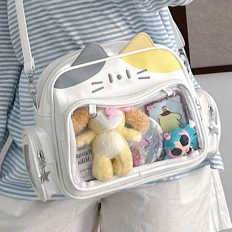 New Y2K Korean Kawaii Cat Ita  - Women Bags White 评论和价格