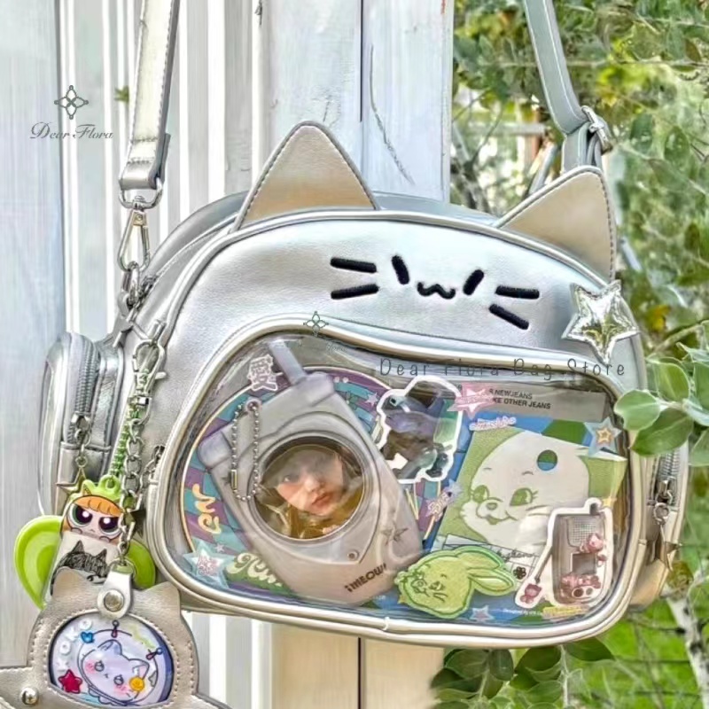 New Y2K Korean Kawaii Cat Ita  - Women Bags White 评论和价格