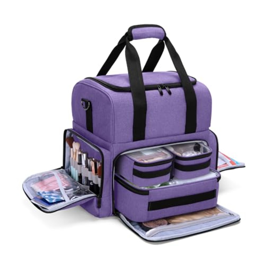 2 Layers Large Travel Makeup B - Women Bags Large 评论和价格