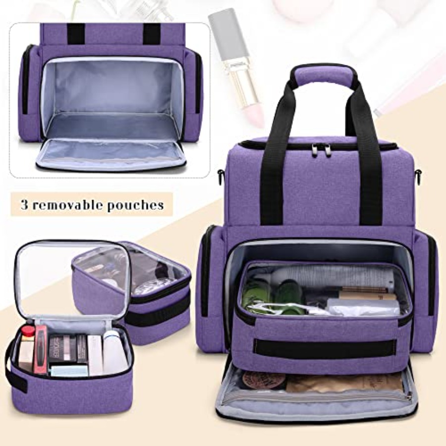 2 Layers Large Travel Makeup B - Women Bags Large 评论和价格