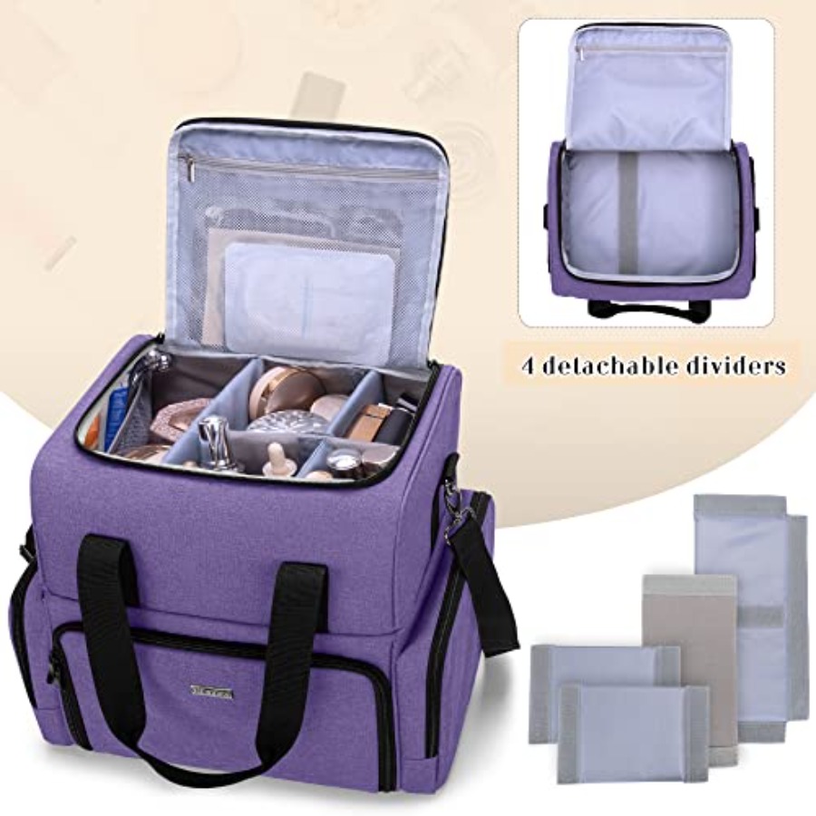 2 Layers Large Travel Makeup B - Women Bags Large 评论和价格