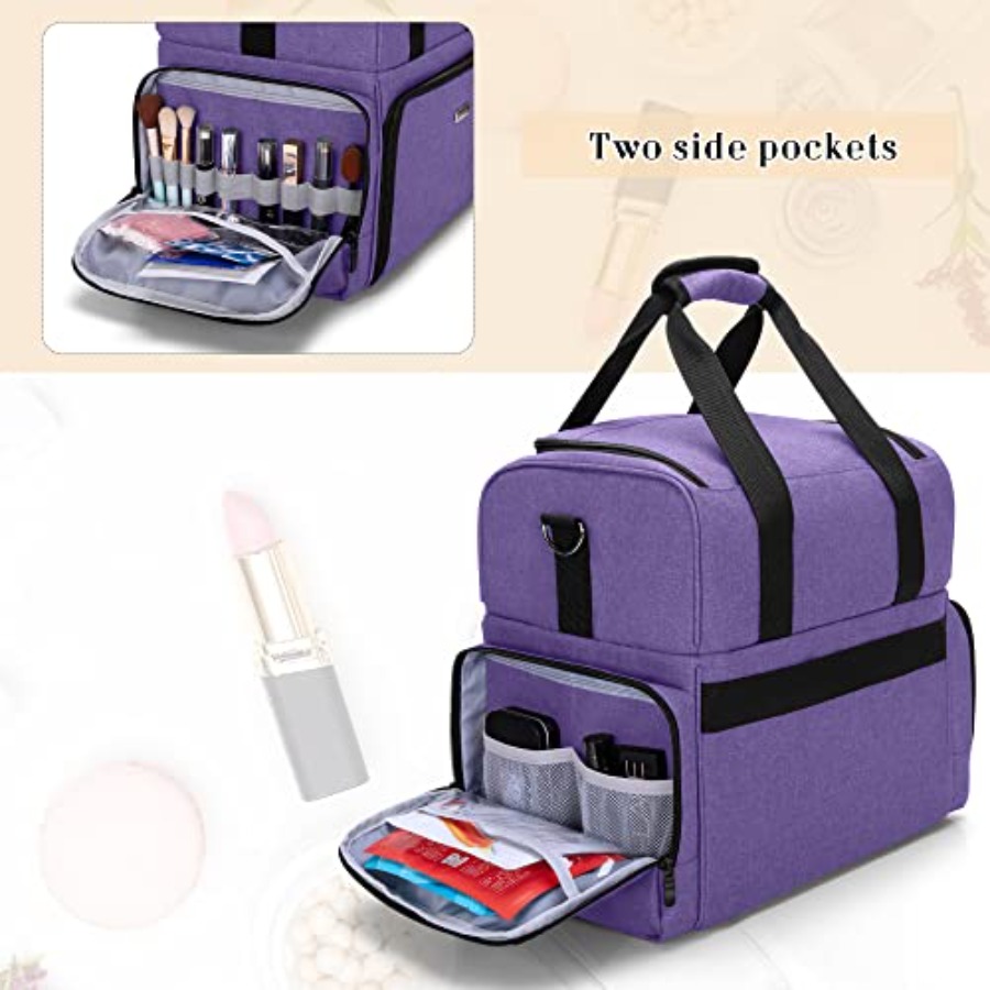 2 Layers Large Travel Makeup B - Women Bags Large 评论和价格