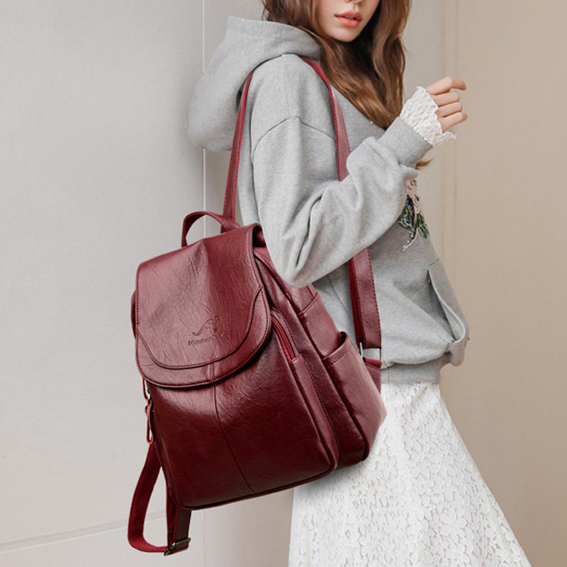 9 Color Women Soft Leather Bac - Women Bags White 评论和价格