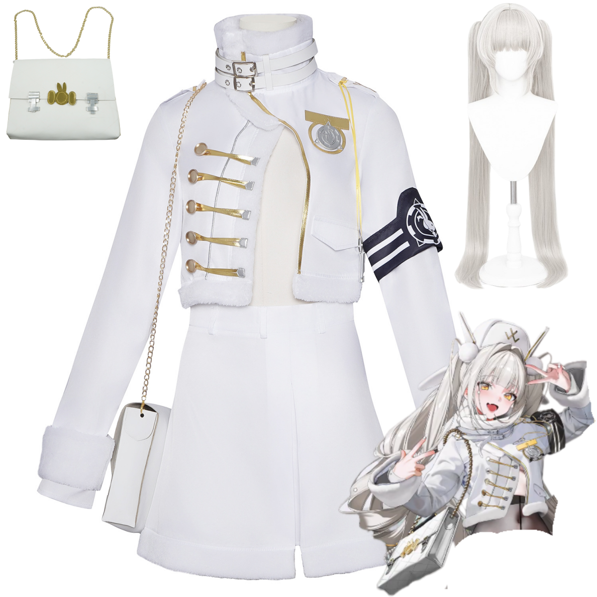 Anime Game Youk Blanc Cosplay  - Women Bags White 评论和价格