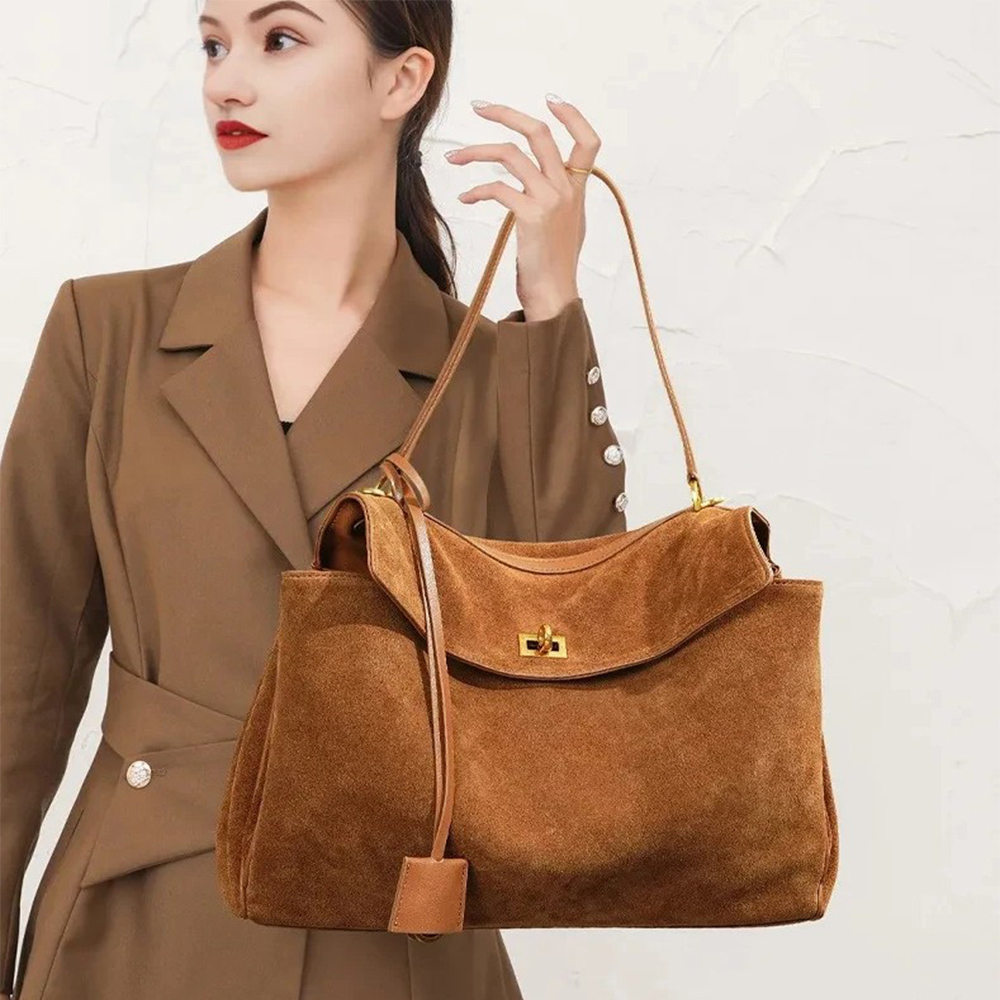 Autumn Winter Women's Suede ge - Women'S Tote Bags Designer 评论和价格
