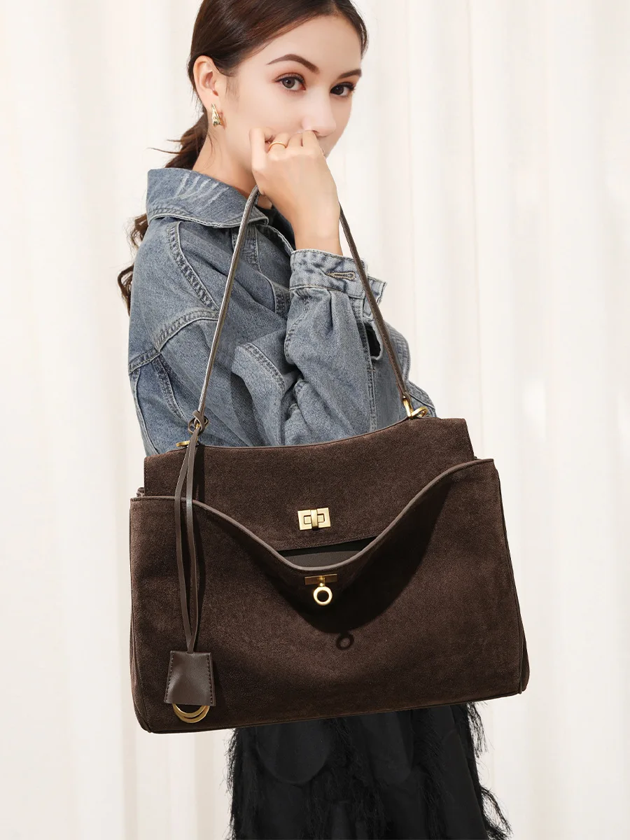 Autumn Winter Women's Suede ge - Women'S Tote Bags Designer 评论和价格