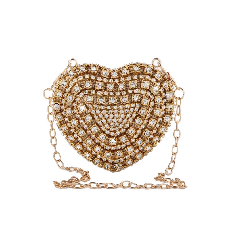 Mini Heart-shaped Diamond Sett - Mini Purse Chain 评论和价格