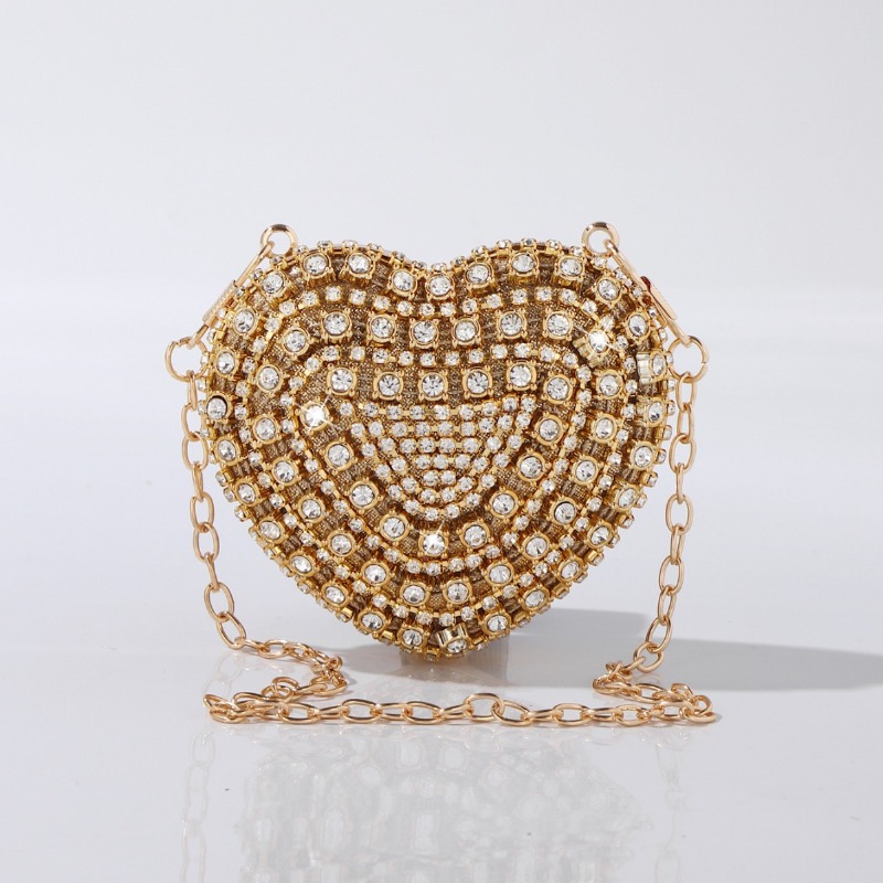 Mini Heart-shaped Diamond Sett - Mini Purse Chain 评论和价格