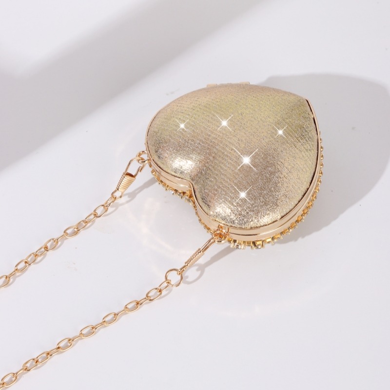 Mini Heart-shaped Diamond Sett - Mini Purse Chain 评论和价格