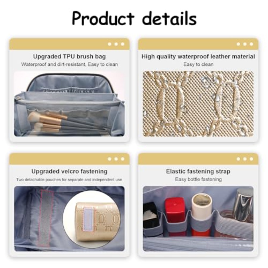 Travel Makeup Bag for Women: C - Women'S Bags 评论和价格