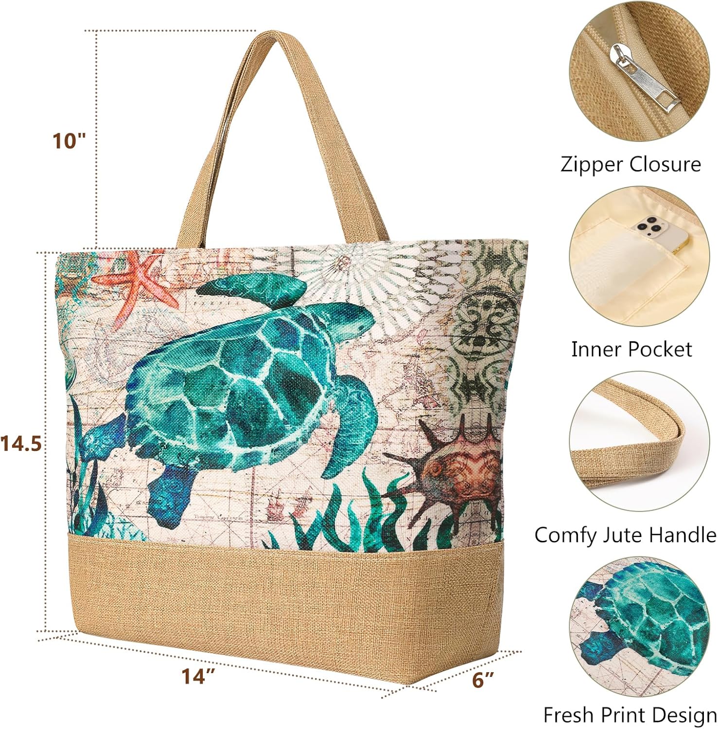 Large Beach Bag for Women with - Women Bags Large 评论和价格