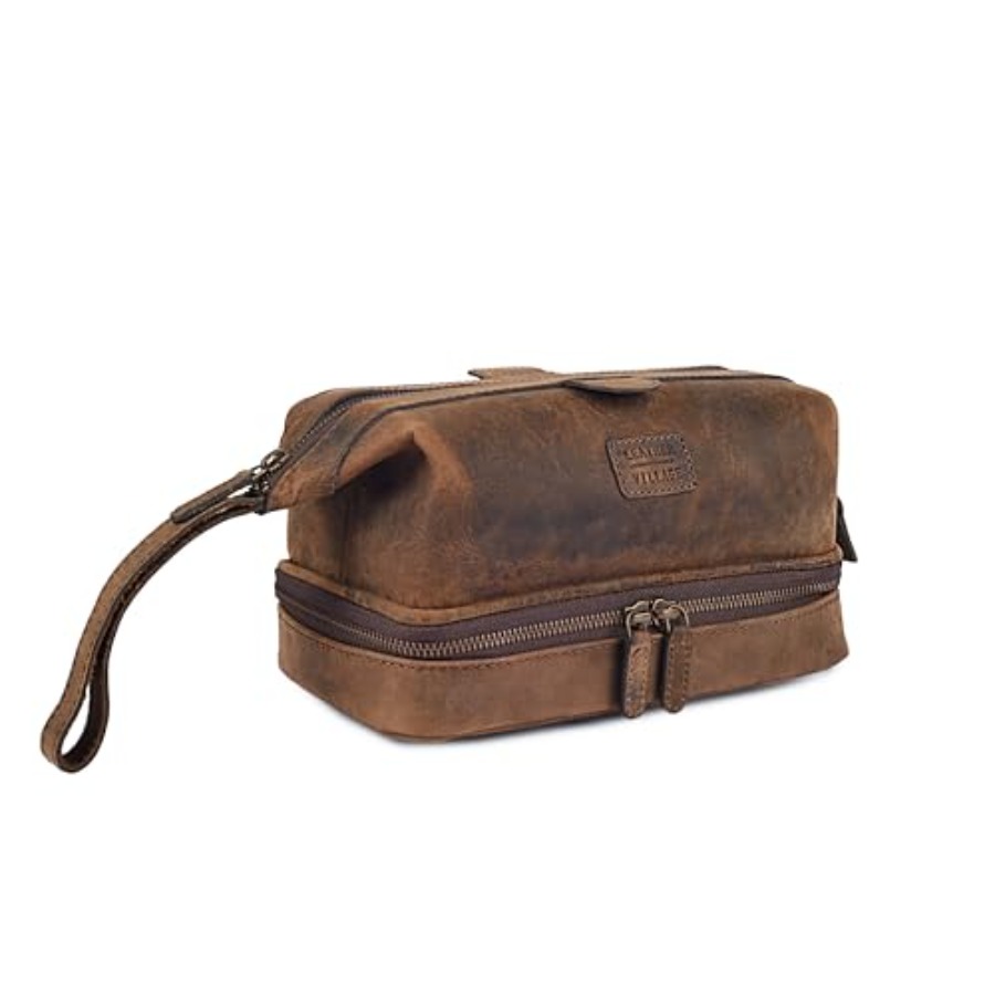 Genuine Leather Dopp Kit Large - Women Bags Large 评论和价格