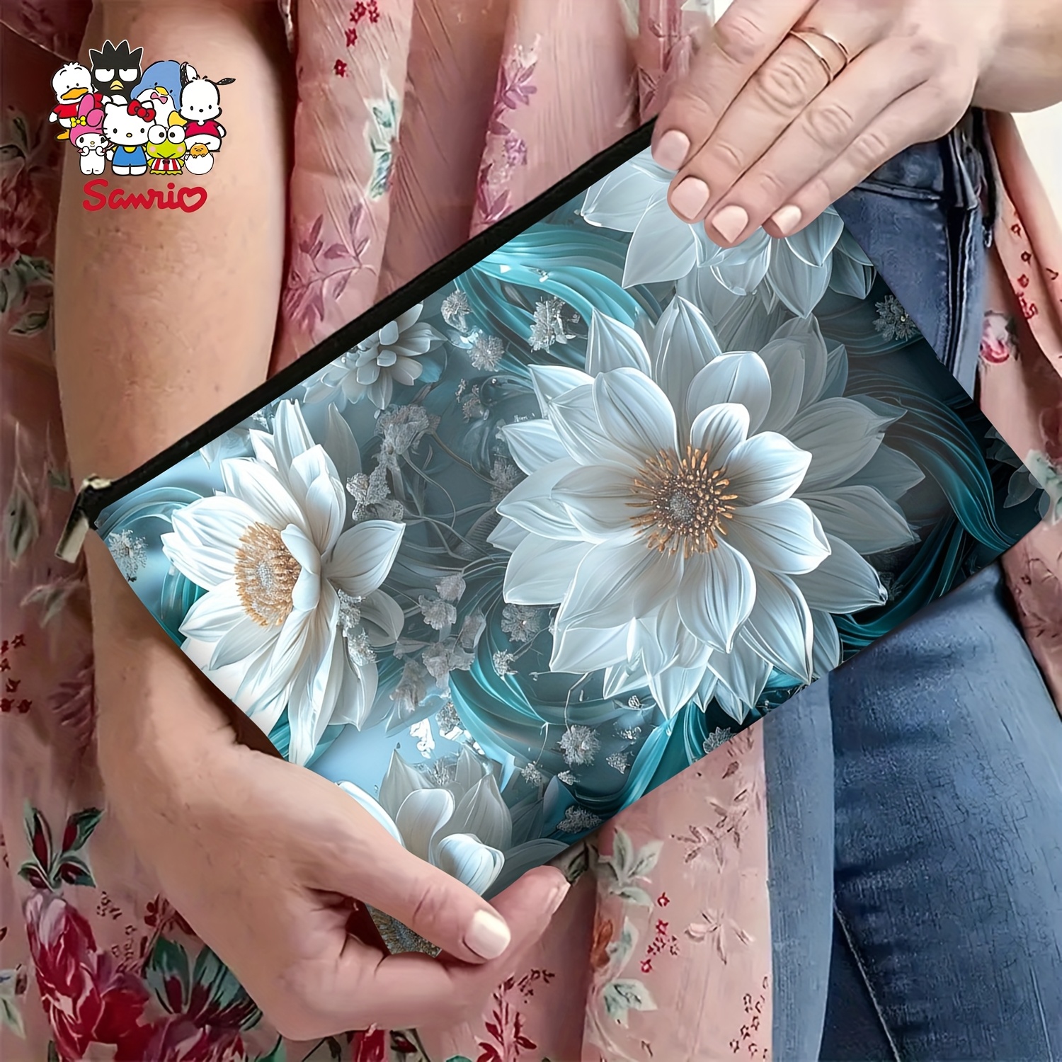 A Blue and white flower makeup - Women Bags White 评论和价格