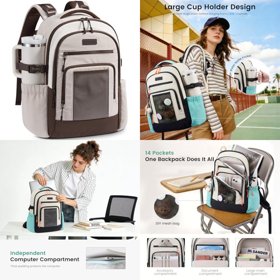 Laptop Backpack for Women with - Women Bags Large 评论和价格