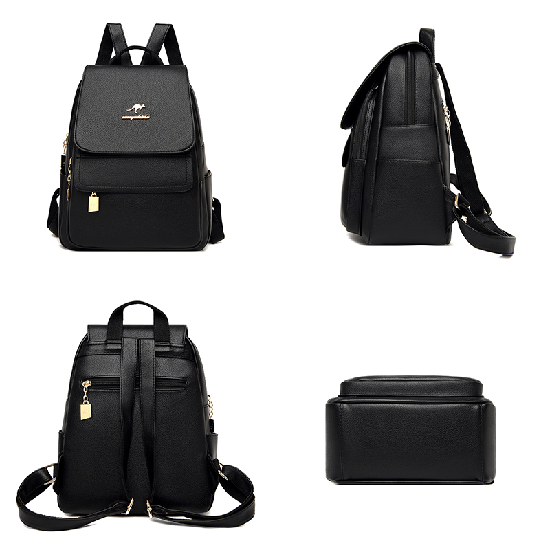 High Quality Leather Backpack  - Women Bags White 评论和价格