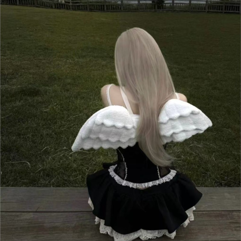 JIAERDI Sweet White Angel Wing - Women Bags White 评论和价格