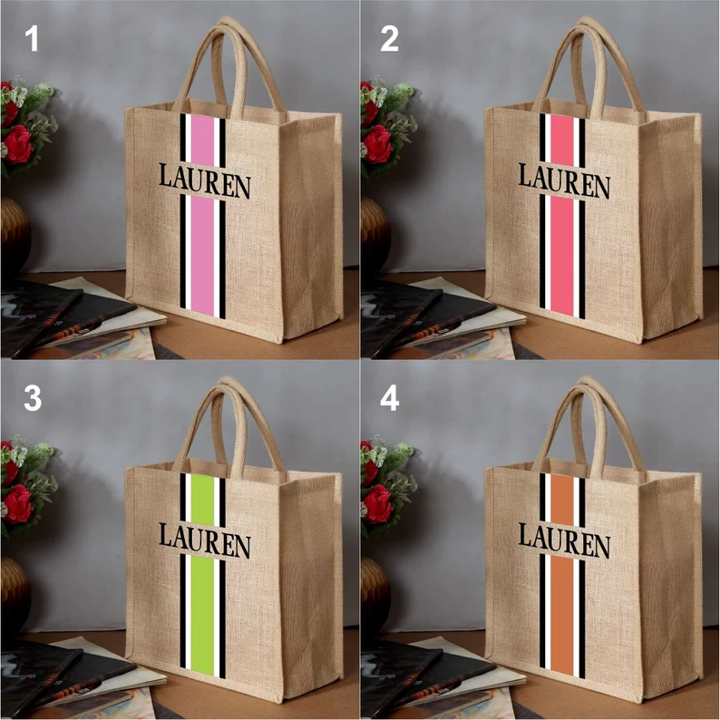 Personalized Tote Bag Jute Bur - Women Bags Jute 评论和价格