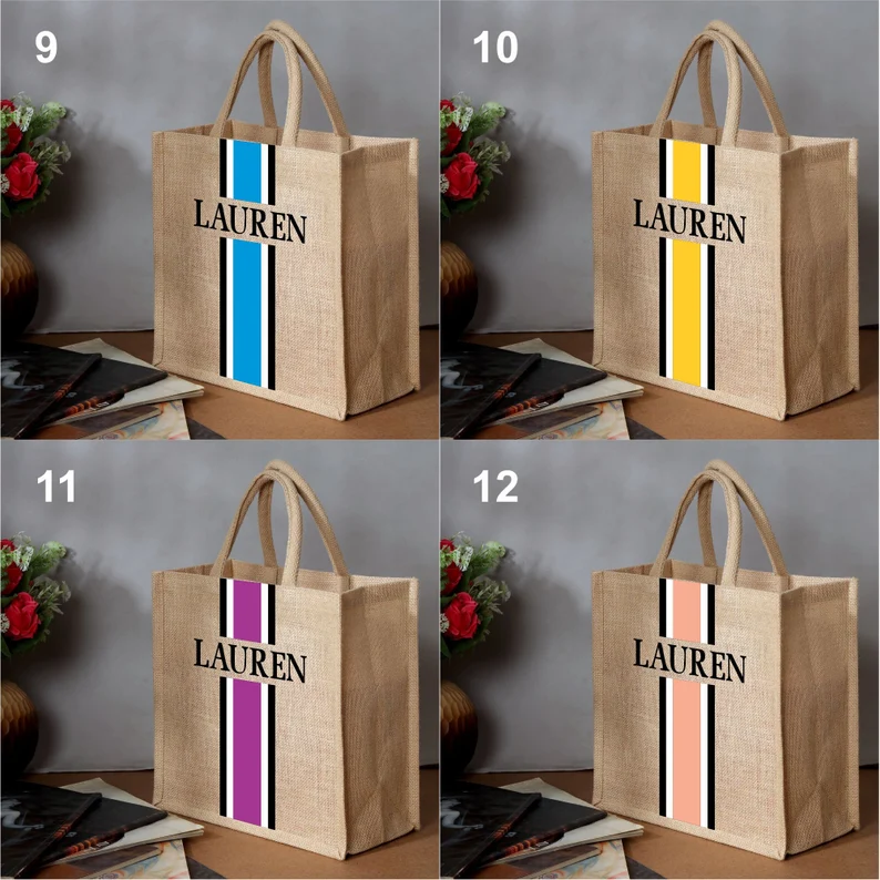 Personalized Tote Bag Jute Bur - Women Bags Jute 评论和价格