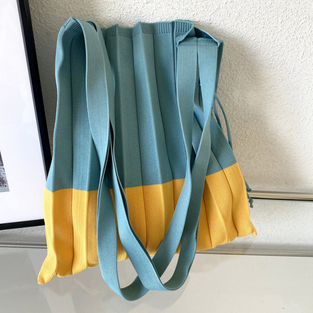 Knitted Foldable Storage Handb - Women Bags White 评论和价格