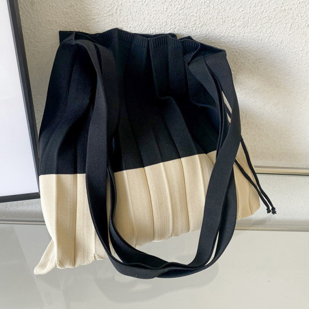 Knitted Foldable Storage Handb - Women Bags White 评论和价格