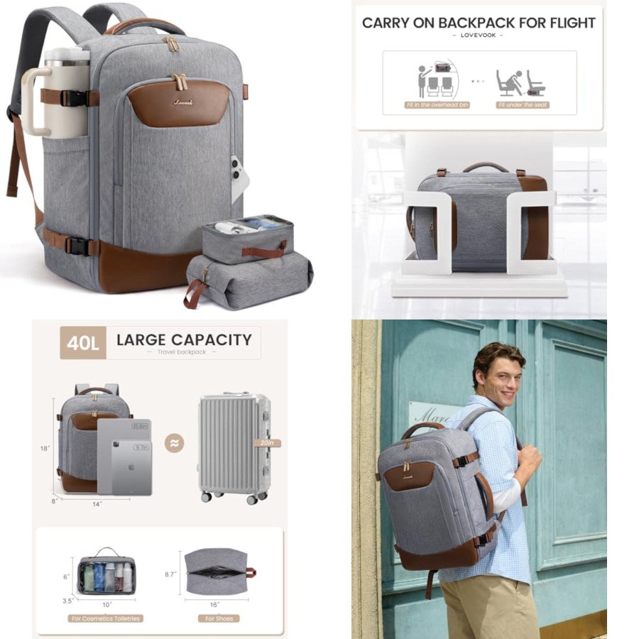 40L Travel Backpack for Women  - Women Bags Large 评论和价格