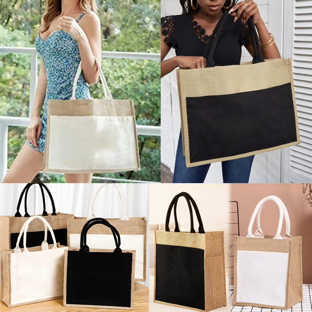 Vintage Grocery Bags Reusable  - Women Bags Jute 评论和价格