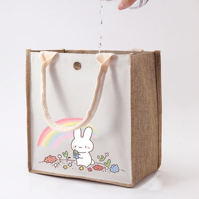 Cute Rainbow Bunny Jute Tote B - Women Bags Jute 评论和价格