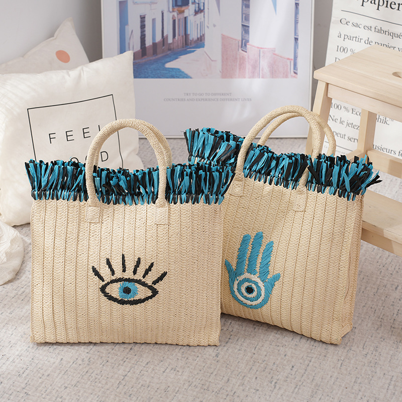 Natural Jute Straw Tote Bag Fr - Women Bags Jute 评论和价格