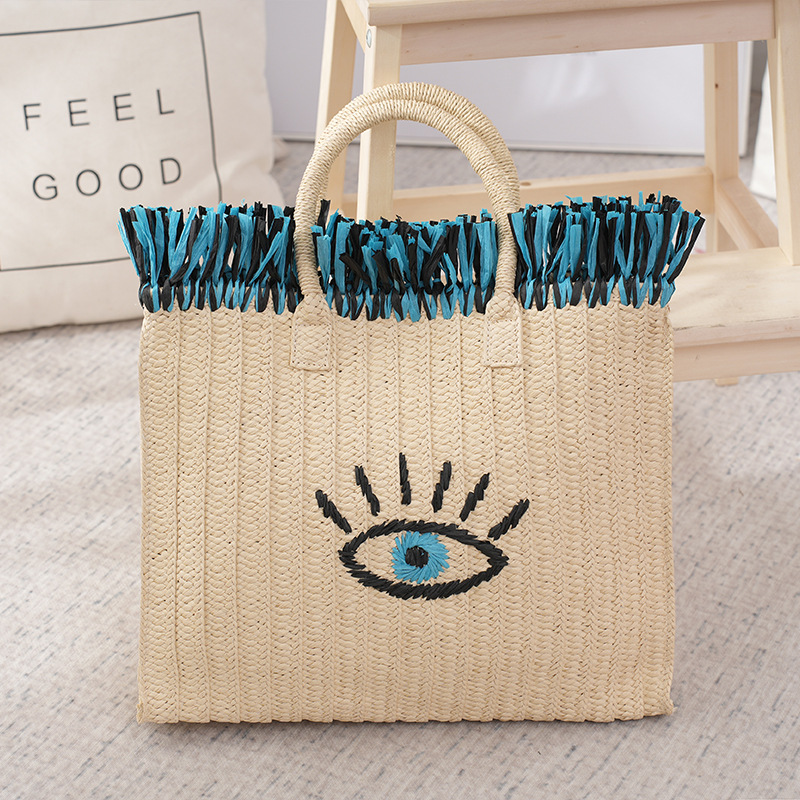 Natural Jute Straw Tote Bag Fr - Women Bags Jute 评论和价格
