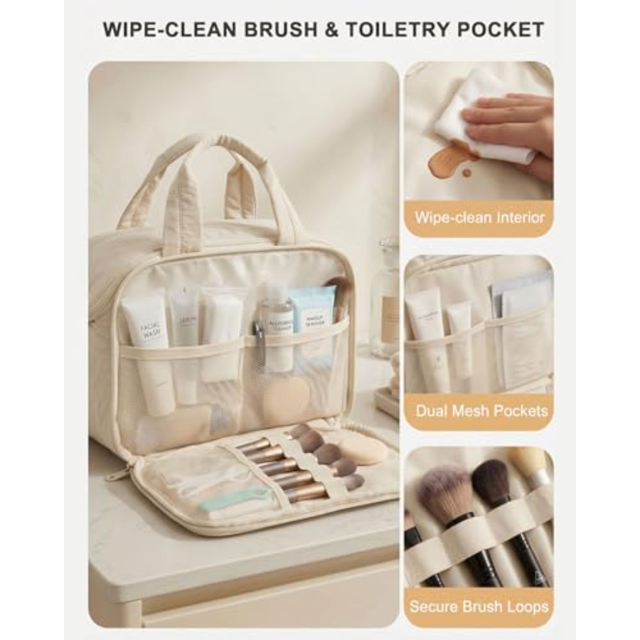 Large Quilted Toiletry Bag for - Women Bags Large 评论和价格
