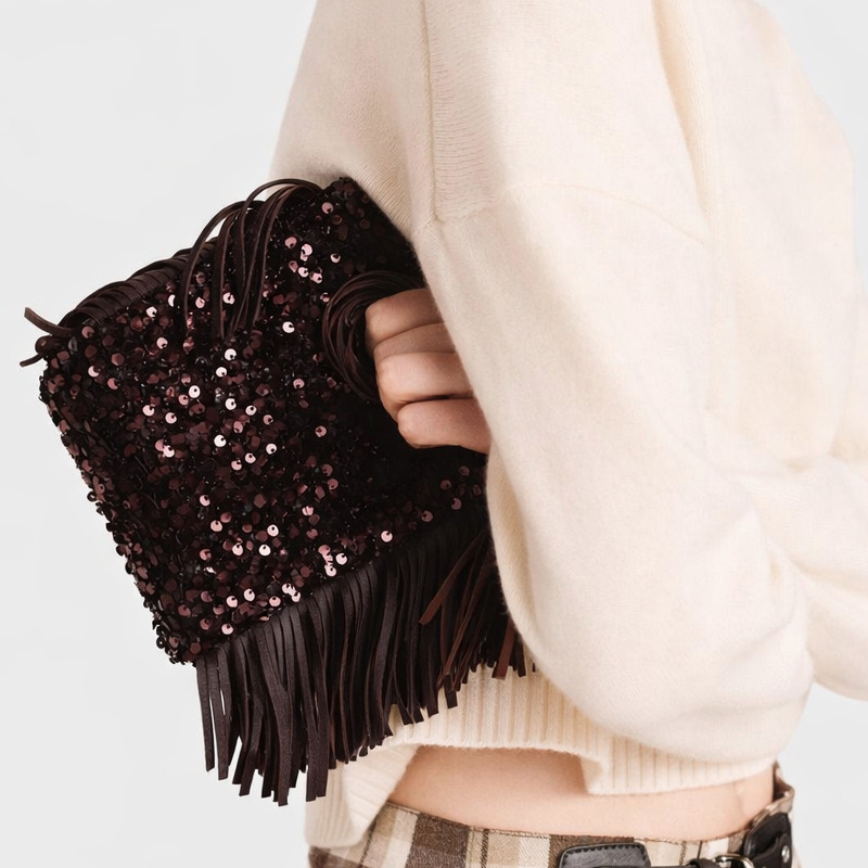 Mini Sequin Clutch Evening Bag - Mini Purse Chain 评论和价格