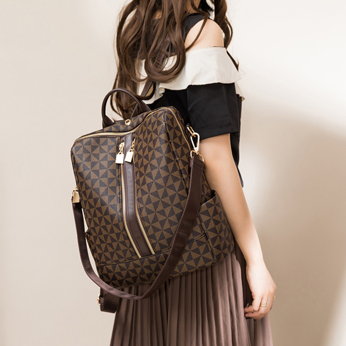 2pcs Backpack And Handbag Set, - Women Bags White 评论和价格