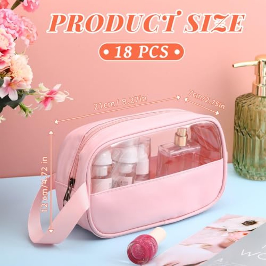 18 Pcs Clear Cosmetic Bags Bul - Women'S Bags 评论和价格