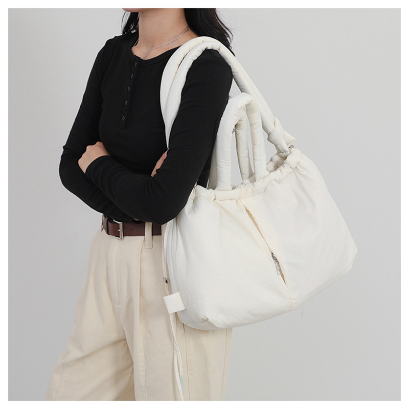 Women's New Bag Down Padded Ja - Women Bags White 评论和价格
