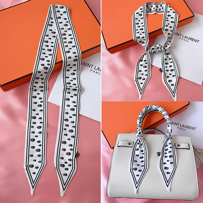 115cm Tied bag Handle silk sca - Women Bags White 评论和价格