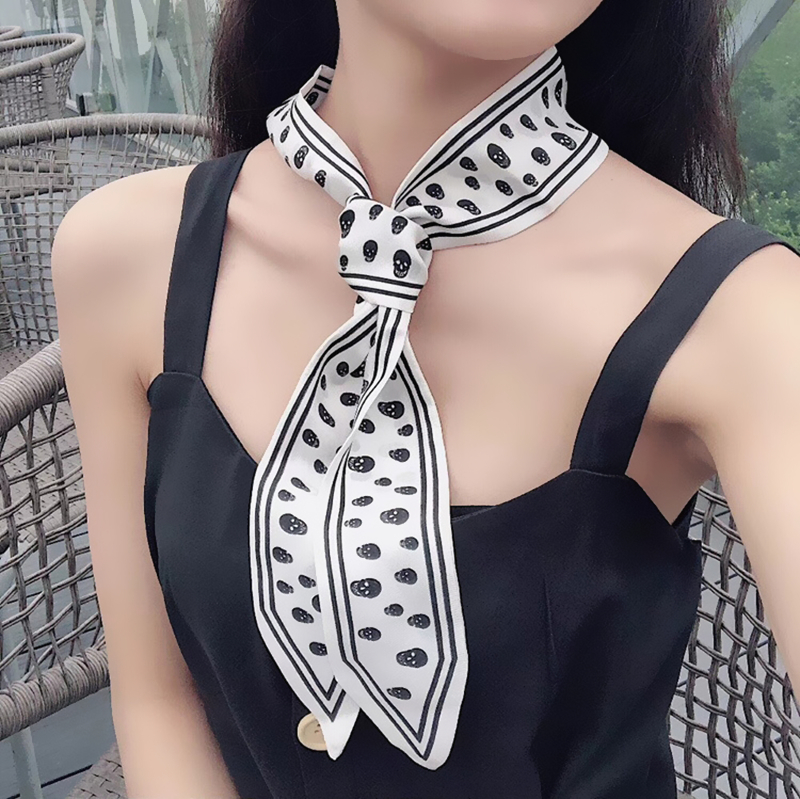115cm Tied bag Handle silk sca - Women Bags White 评论和价格